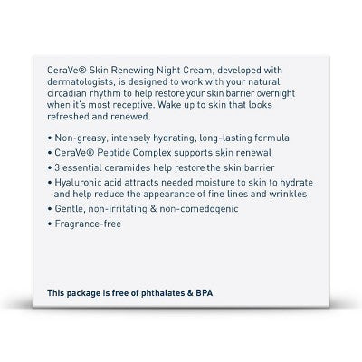 CeraVe Skin Renewing Night Cream Face Moisturizer 1.7 fl oz - Imperfect Box