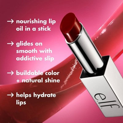 e.l.f. Glow Reviver Slipstick Rose Latte 0.11oz - Imperfect Box